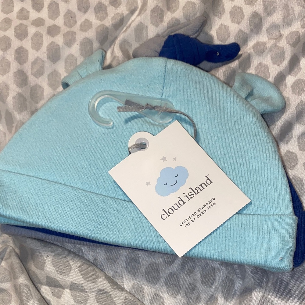 Cloud Island Light Blue Dinosaur Kids Hat